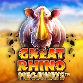 Great Rhino Megaways online game logo by Pragmatic Play on felice-bet.eu