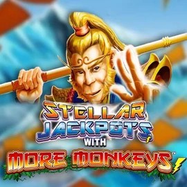Stellar Jackpots with More Monkeys slot logo by Lightning Box Game at Felicebet Casino