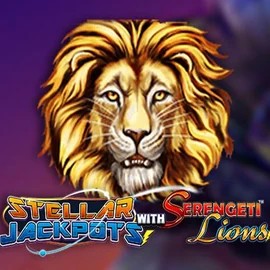 Stellar Jackpots with Serengeti Lions online game logo by Lightning Box Game on felice-bet.eu